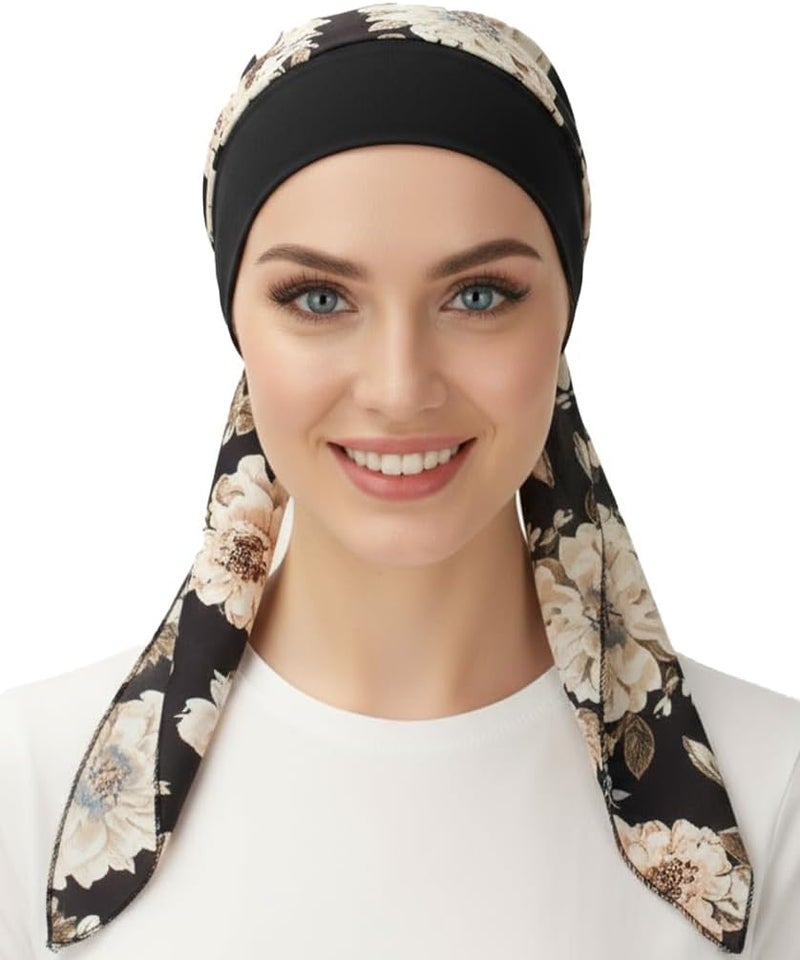 FADACHY Chemo Headwear for Women,Chemo Caps Lightweight for Summer with Head Scarf,Silky Soft Hair Turbans Fashion - Image 1